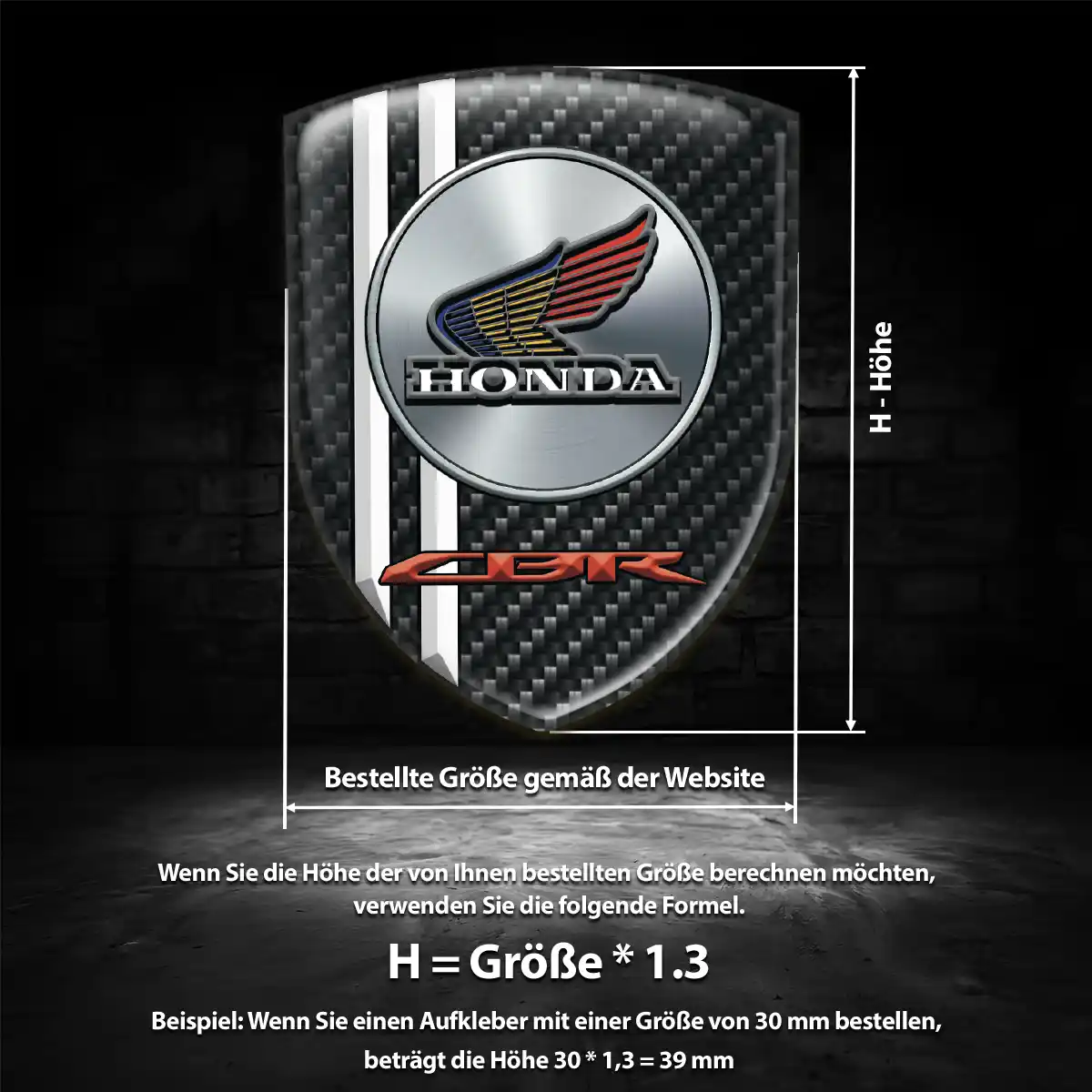Honda Aufkleber 3D Gel Emblem Auto Elegantes Design