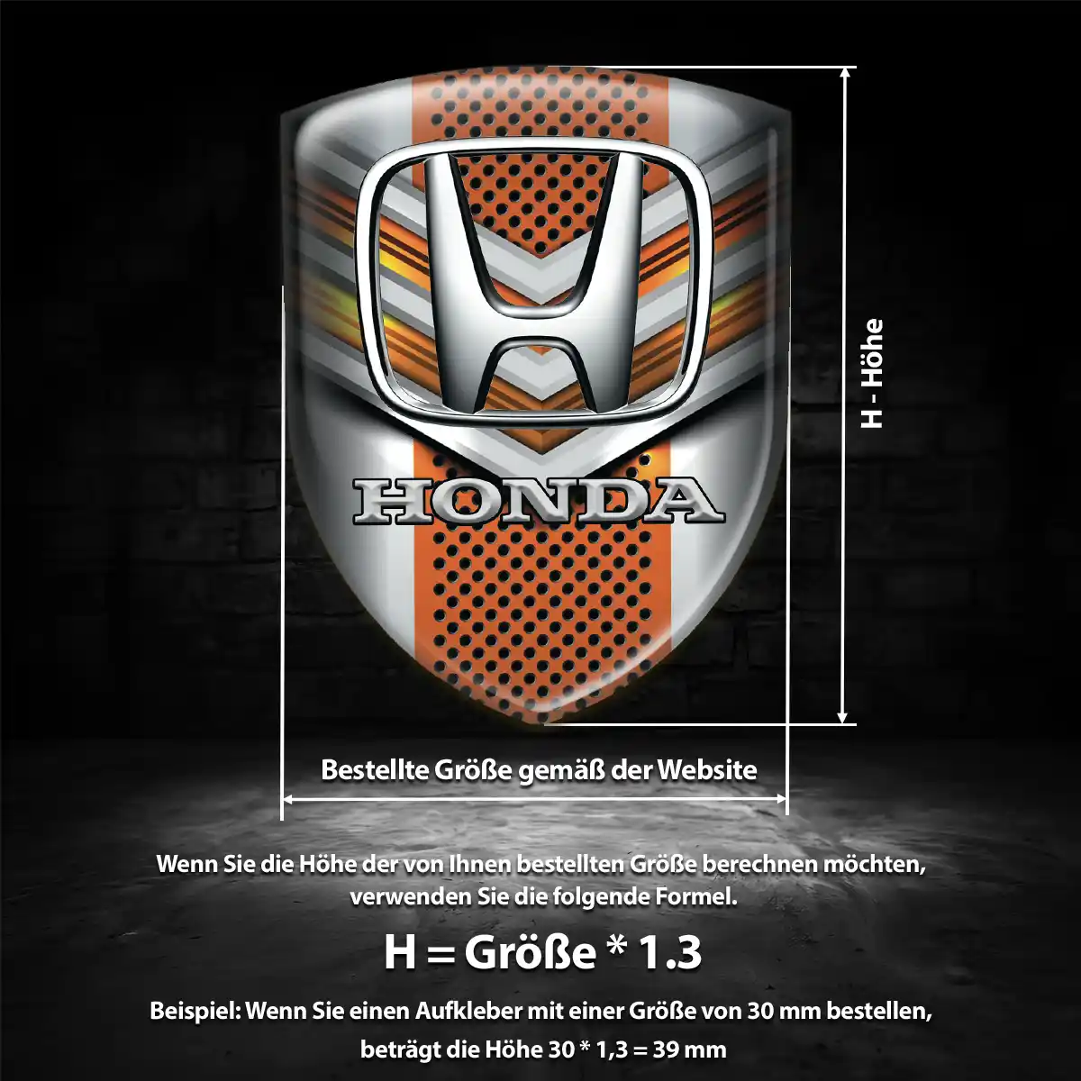 Honda Aufkleber 3D Gel Emblem Auto Exterieurdesign