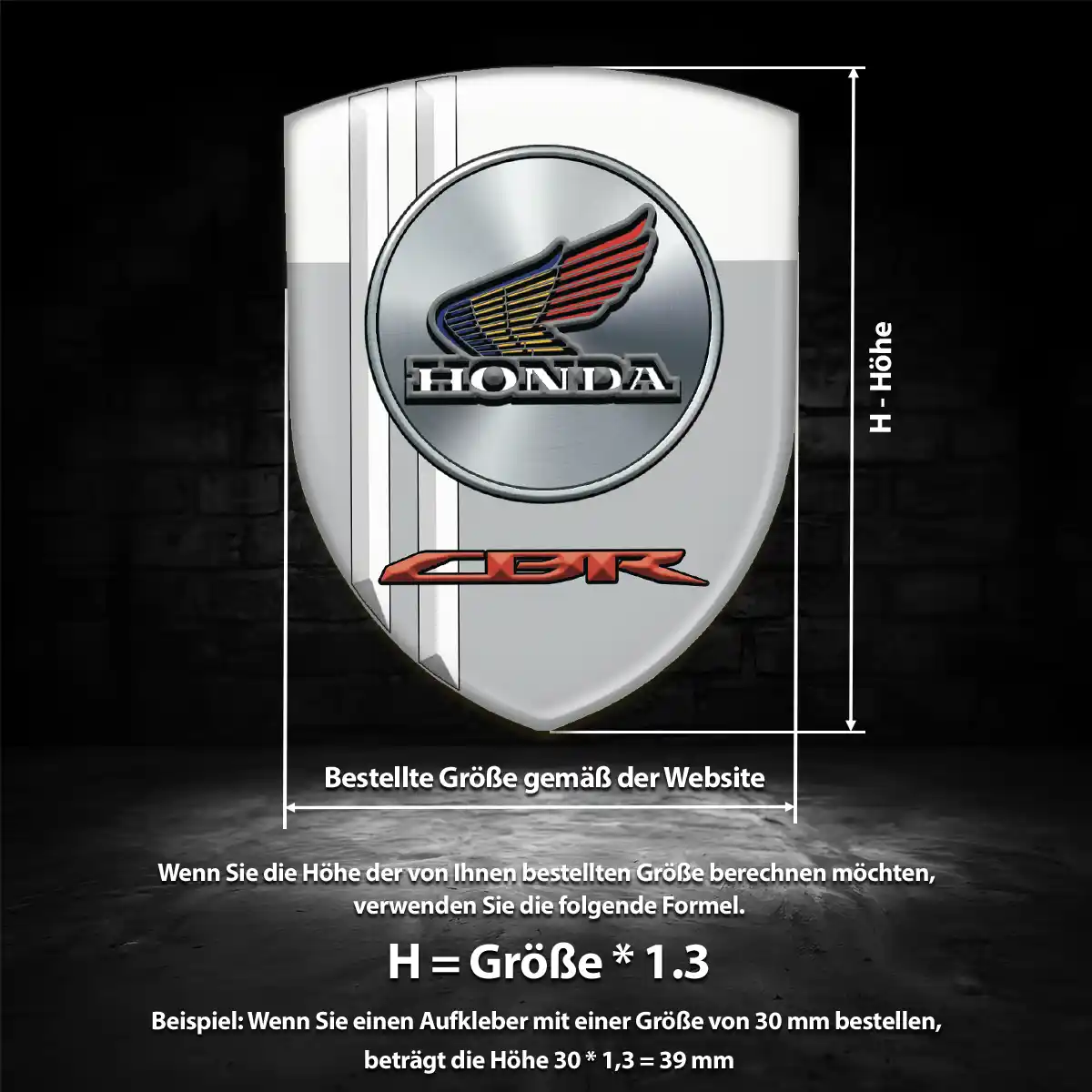 Honda Aufkleber 3D Gel Emblem Auto Hochwertiges Harz