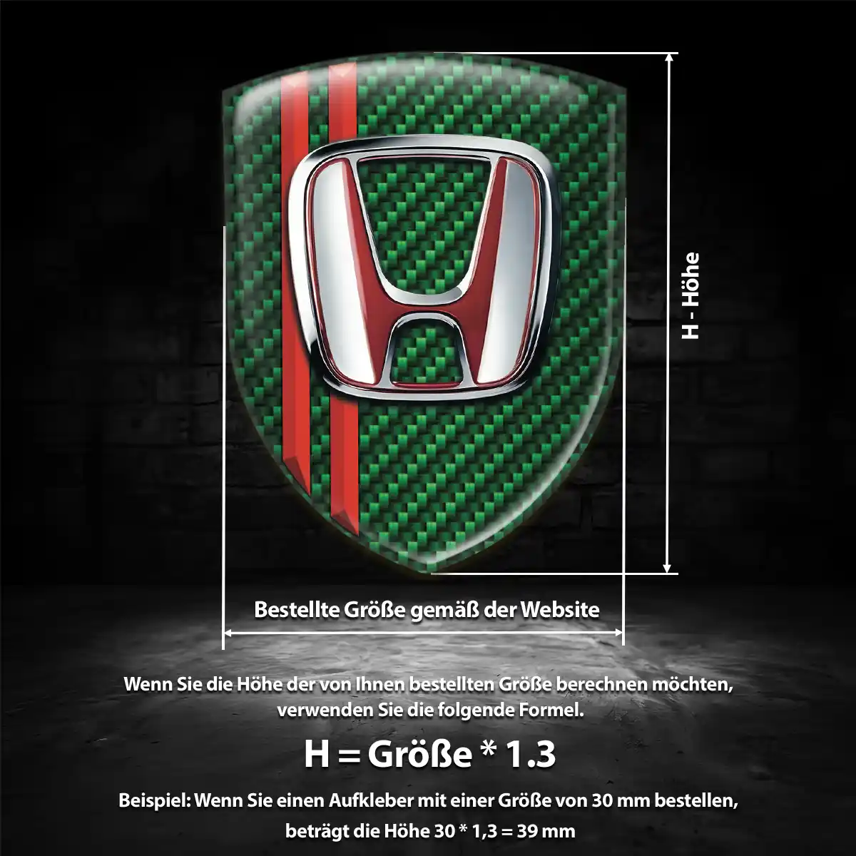 Honda Aufkleber 3D Gel Emblem Auto Hohe Qualität