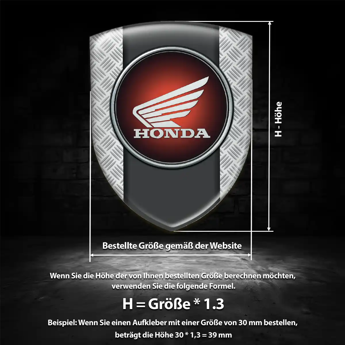 Honda Aufkleber 3D Gel Emblem Auto Markenedition