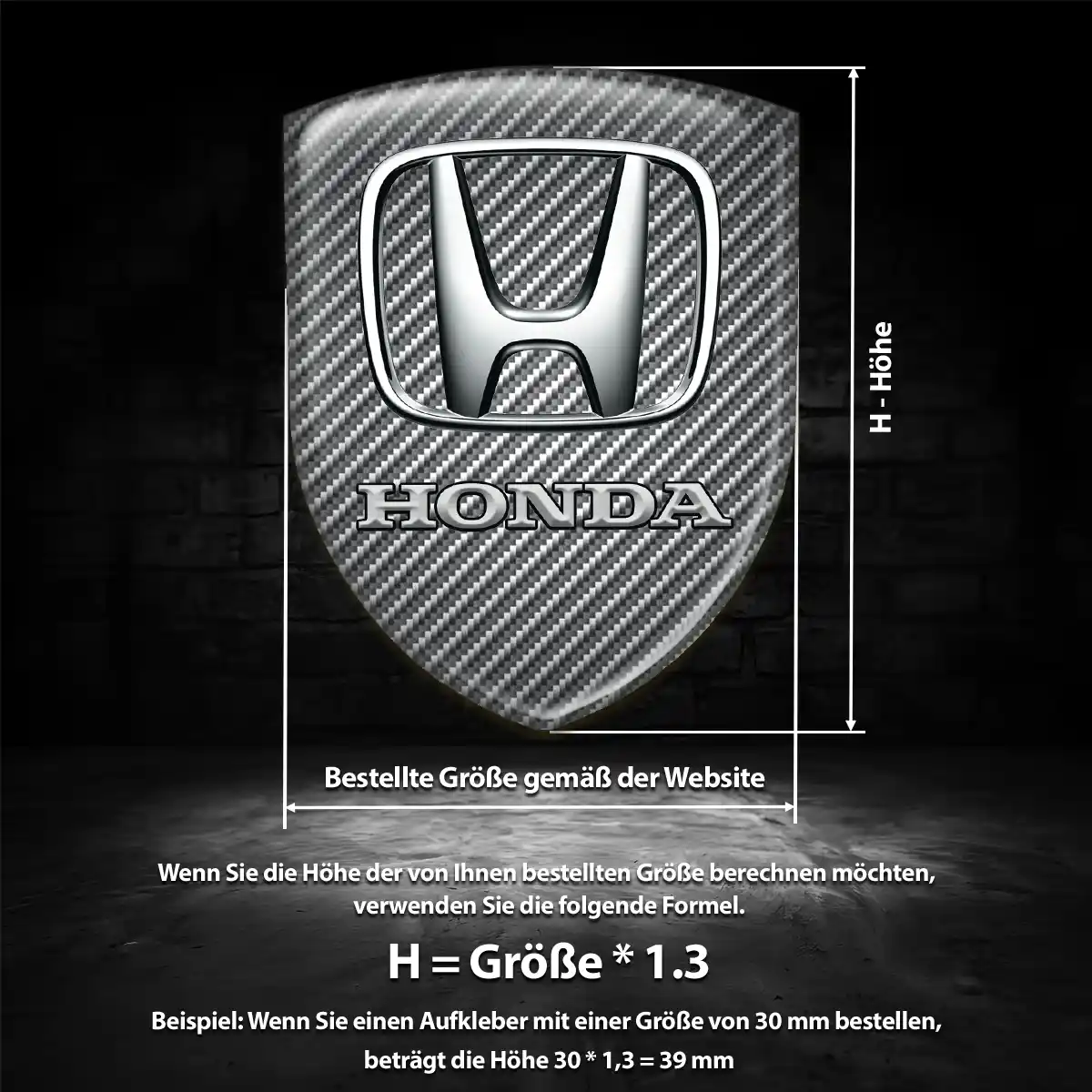 Honda Aufkleber 3D Gel Emblem Auto Modernes Design