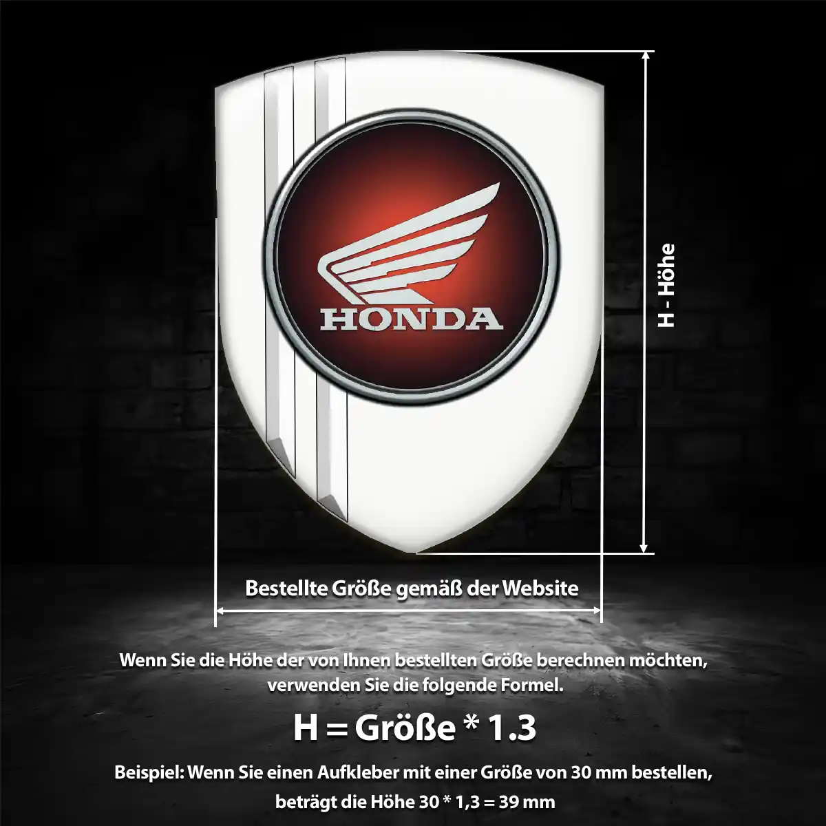 Honda Aufkleber 3D Gel Emblem Auto Premium-Edition