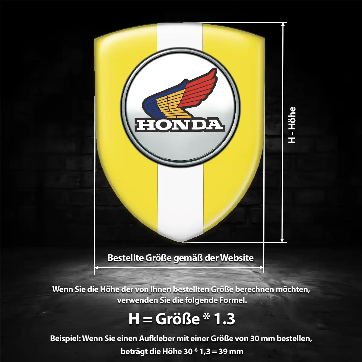 Honda Aufkleber 3D Gel Emblem Auto Premiumqualität