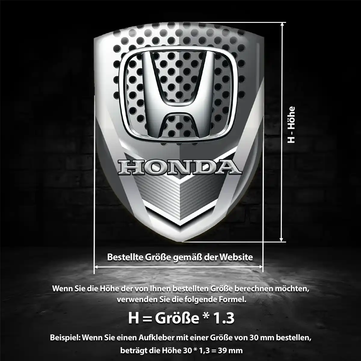 Honda Aufkleber 3D Gel Emblem Auto Stilvolles Design