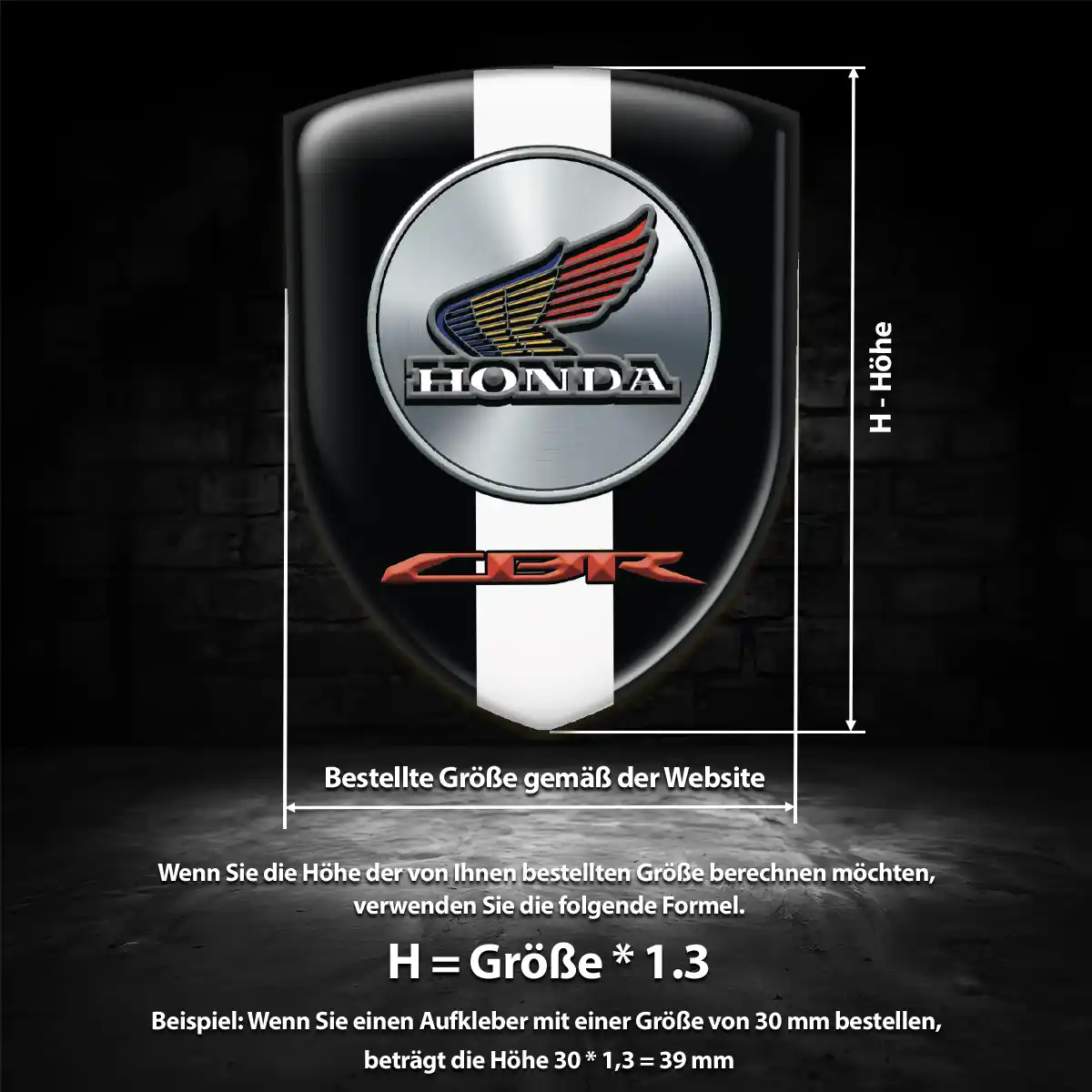 Honda Aufkleber 3D Gel Emblem Erstklassige Qualität