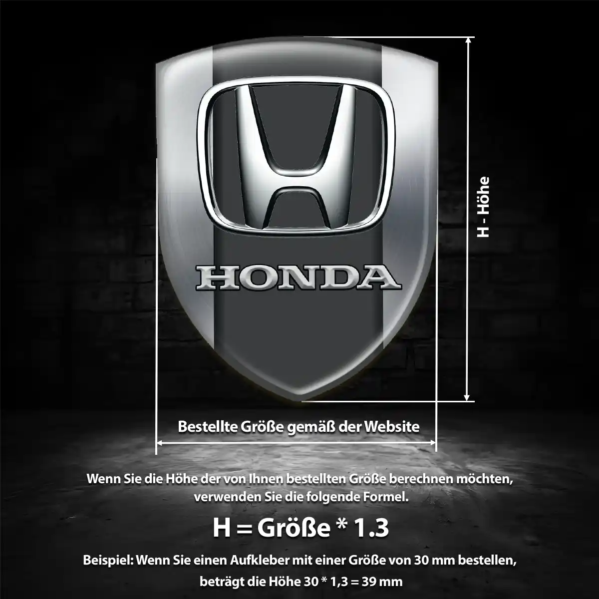 Honda Aufkleber 3D Gel Emblem Luxus-Edition
