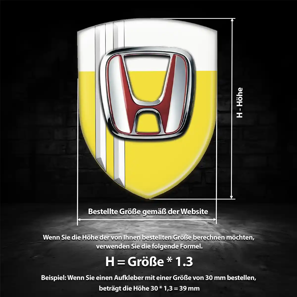 Honda Aufkleber 3D Gel Embleme Auto Hochwertiges Harz