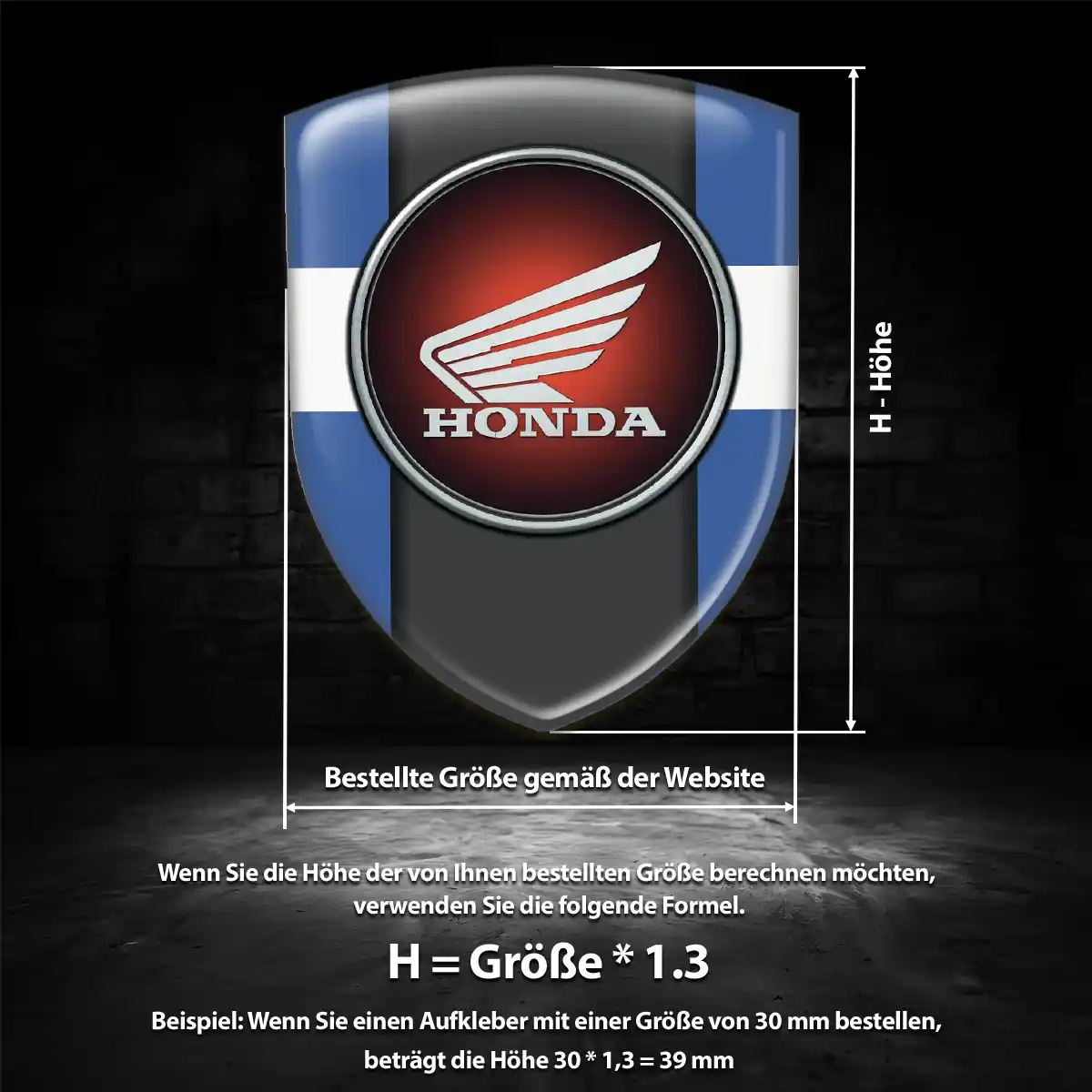Honda Aufkleber 3D Gel Embleme Auto Hohe Qualität