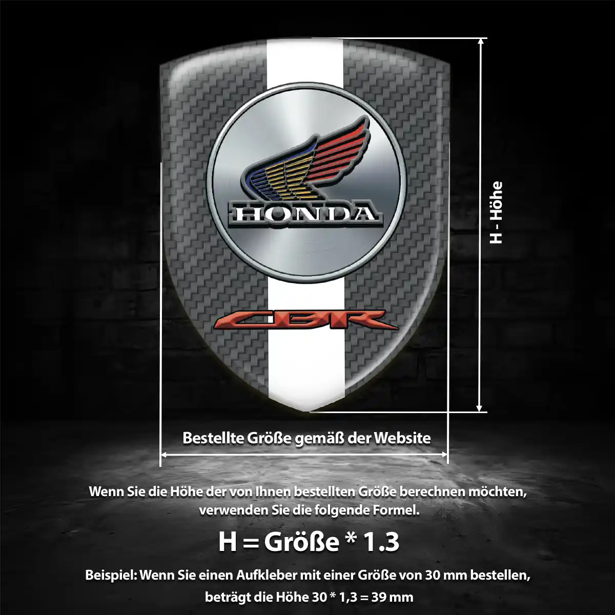 Honda Aufkleber 3D Gel Embleme Auto Interieurdesign