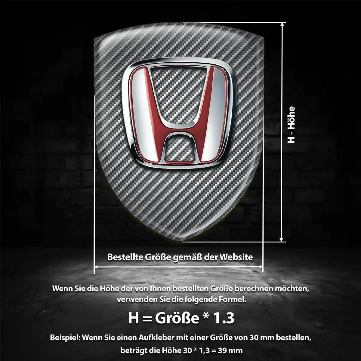 Honda Aufkleber 3D Gel Embleme Auto Limitierte Auflage