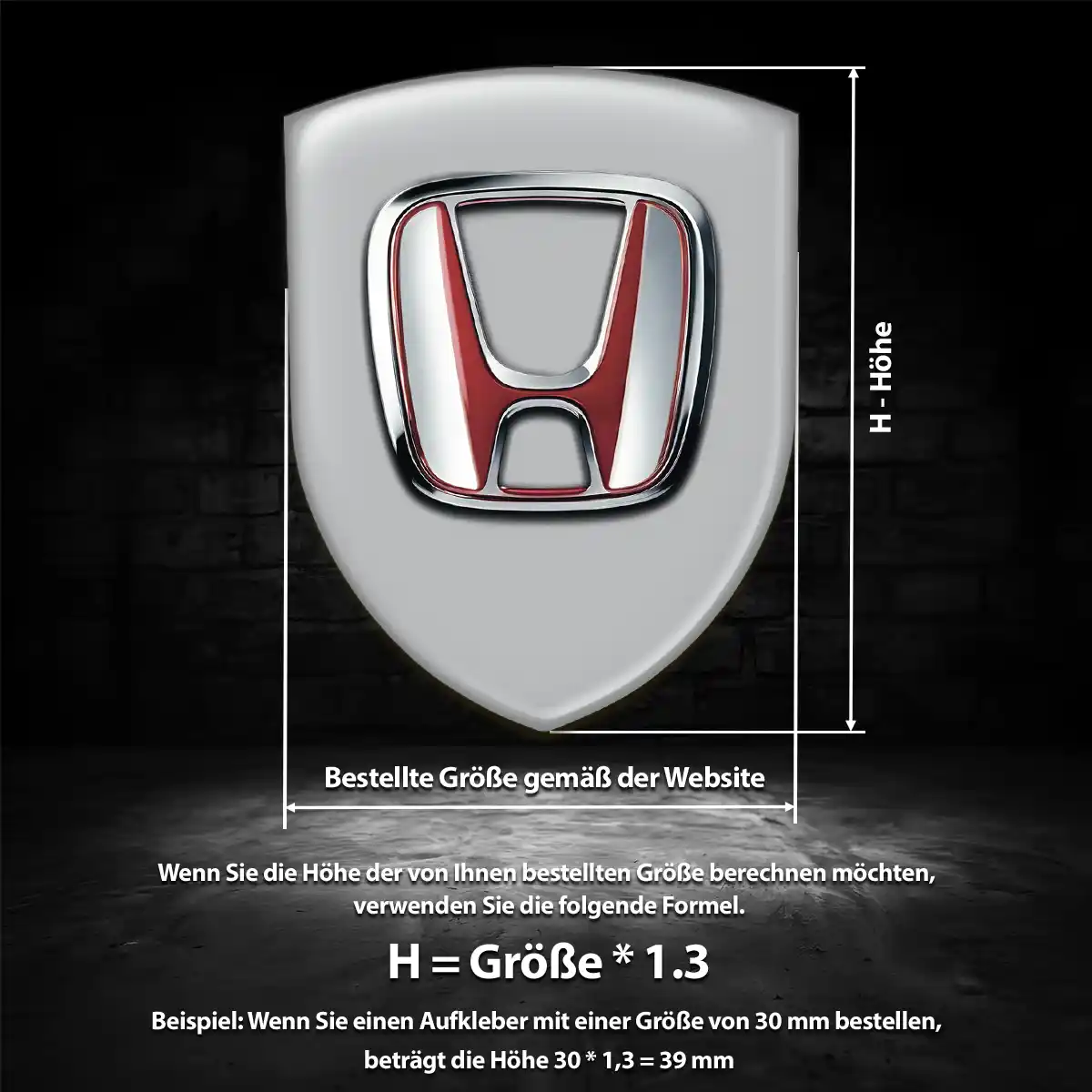 Honda Aufkleber 3D Gel Embleme Auto Luxus-Edition