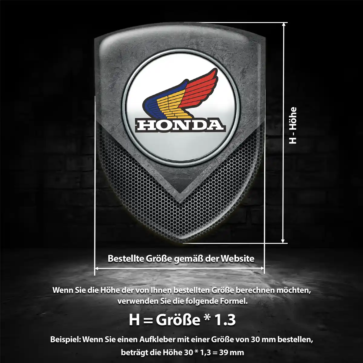 Honda Aufkleber 3D Gel Embleme Auto Markenedition