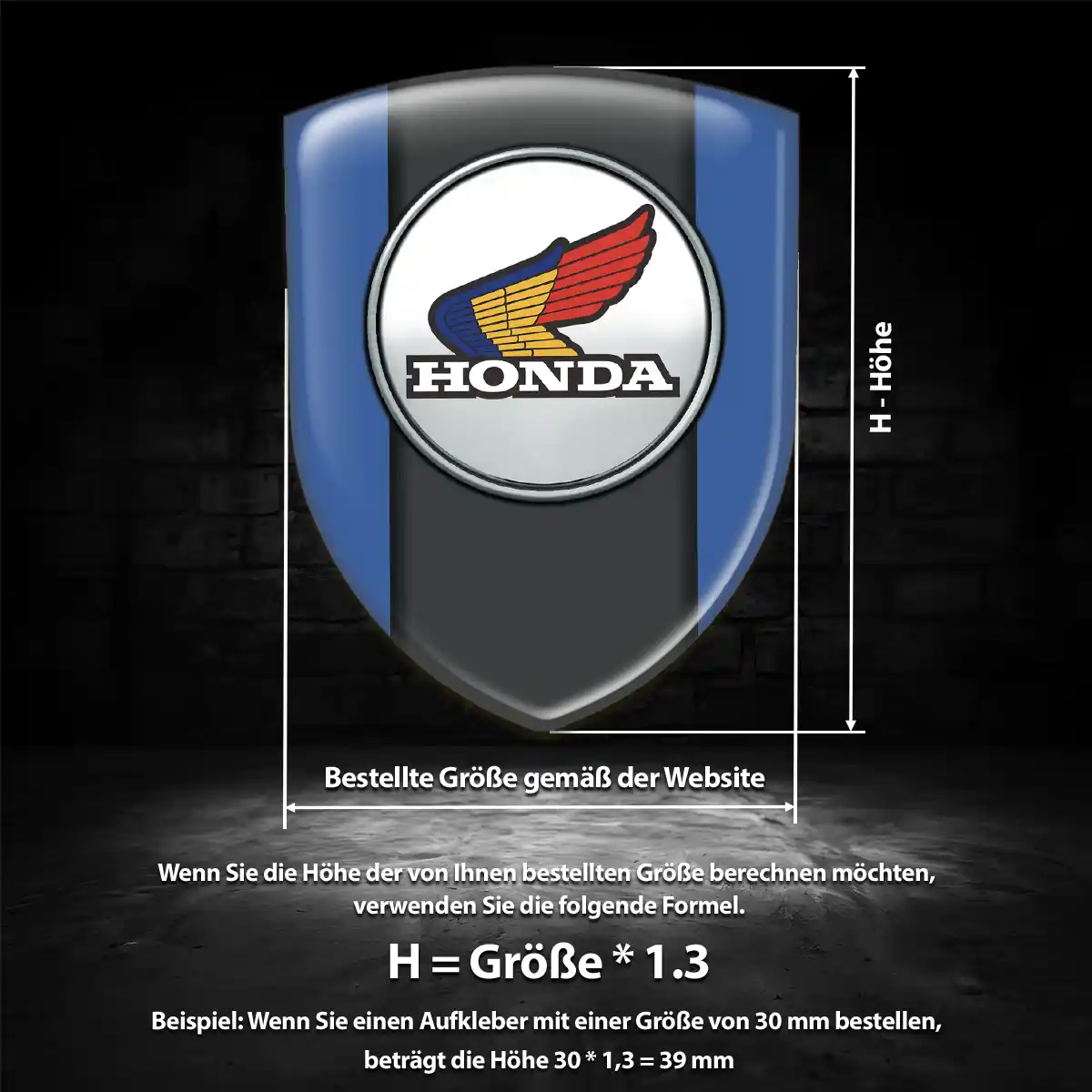 Honda Aufkleber 3D Gel Embleme Auto Modernes Design