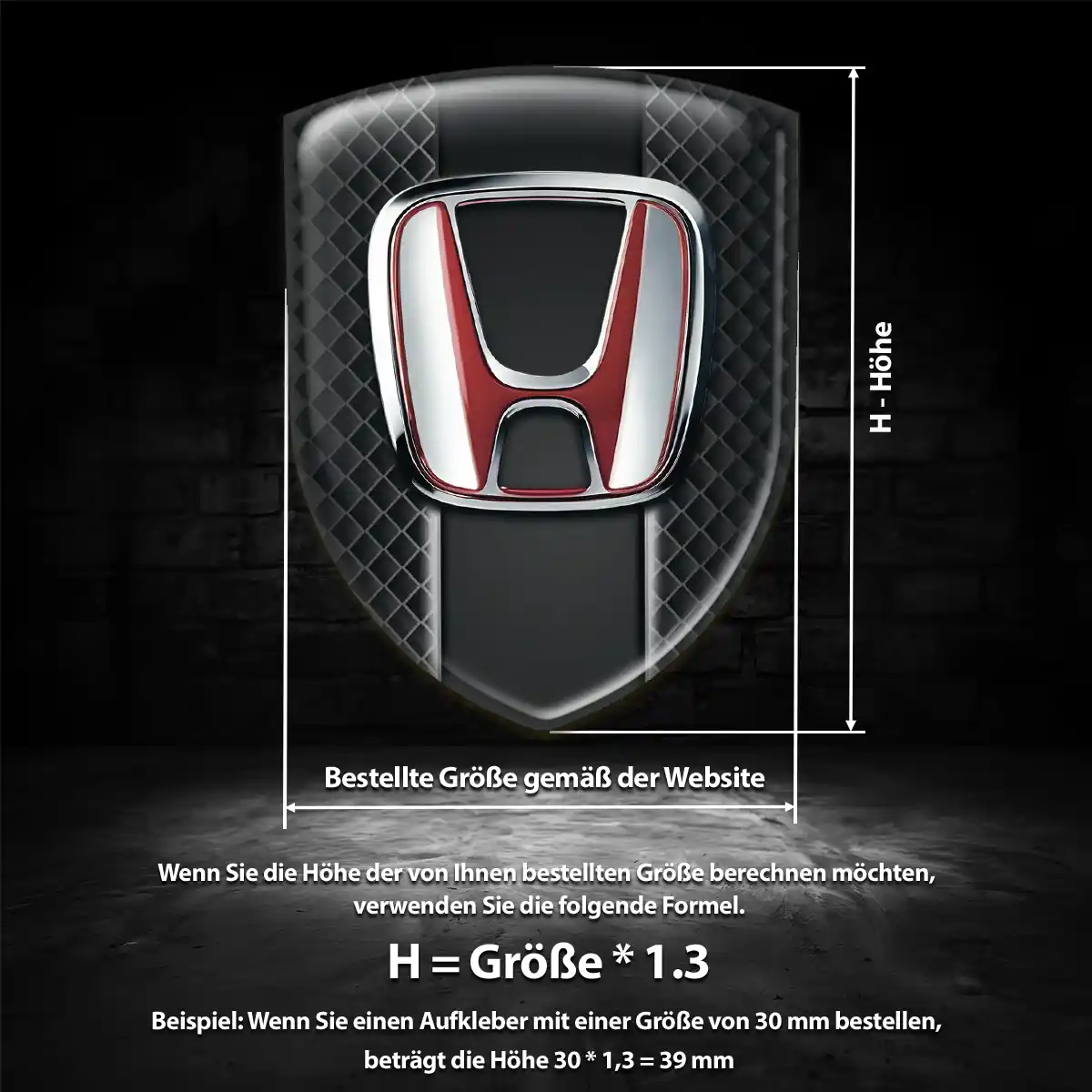Honda Aufkleber 3D Gel Embleme Auto Premiumqualität