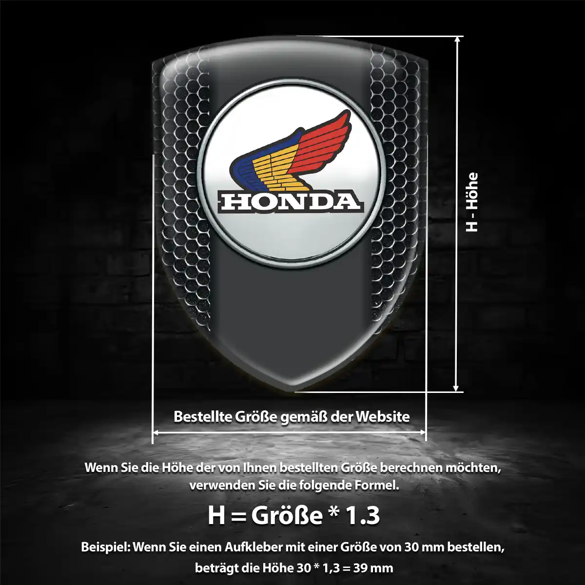 Honda Aufkleber 3D Gel Embleme Auto Stilvolles Design