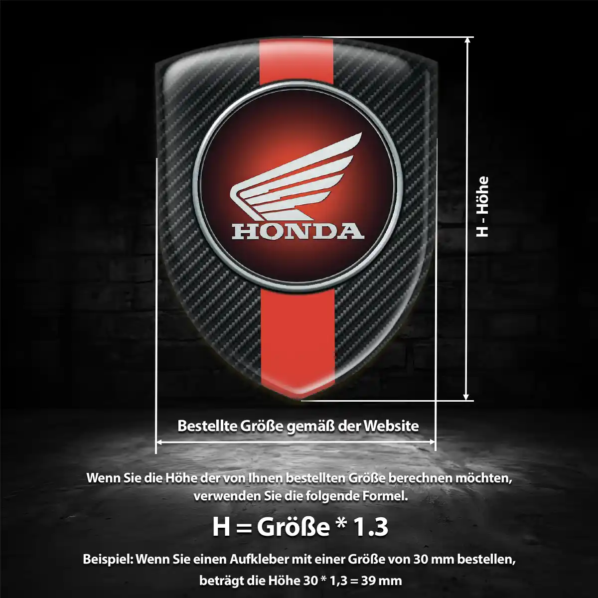 Honda Aufkleber 3D Gel Embleme Auto Tuningfahrzeug