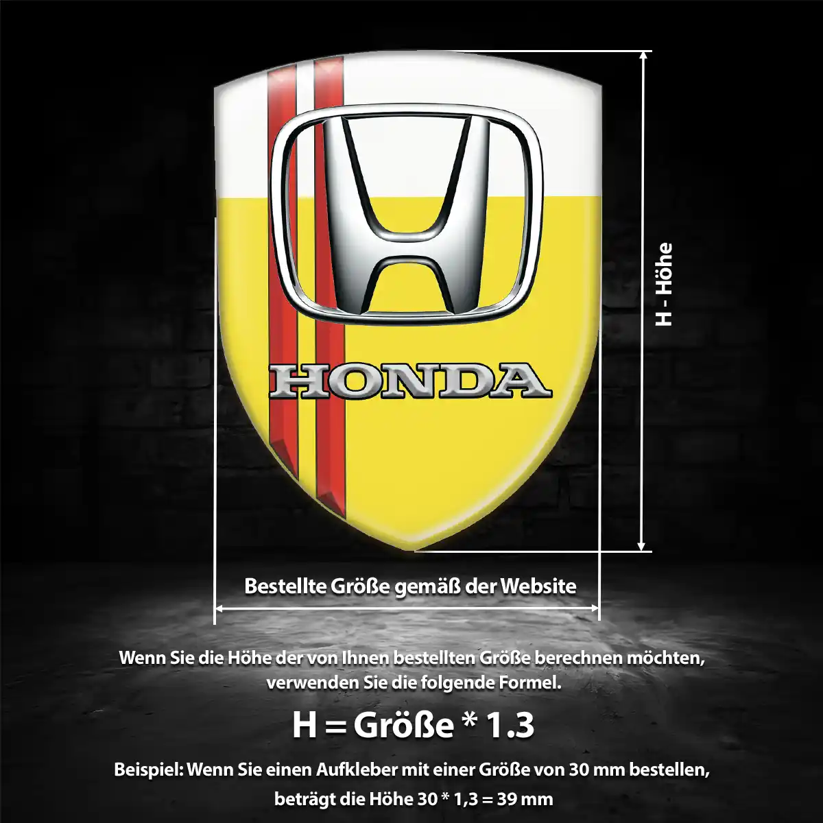 Honda Aufkleber 3D Gel Embleme Erstklassige Qualität