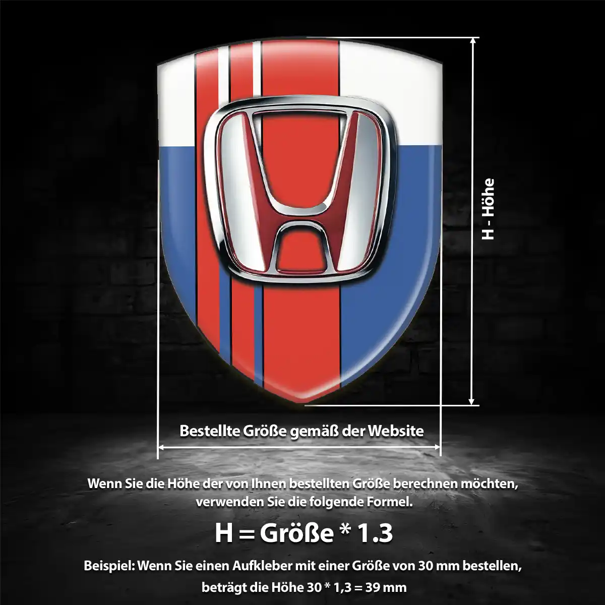 Honda Aufkleber 3D Gel Embleme Hohe Qualität