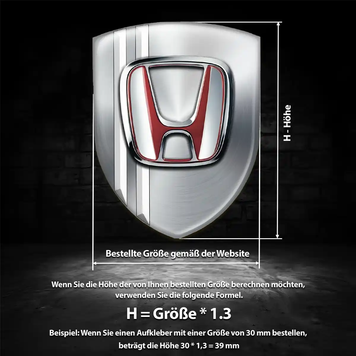 Honda Aufkleber 3D Gel Embleme Luxus-Edition