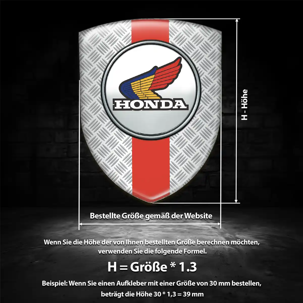 Honda Aufkleber 3D Gel Embleme Premium-Edition