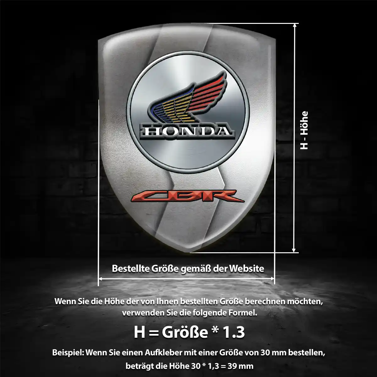Honda Aufkleber 3D Gel Embleme Premiumqualität