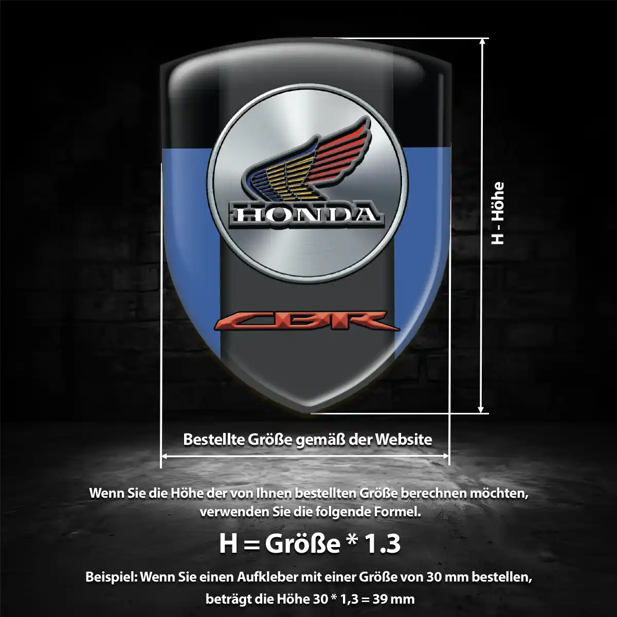 Honda Aufkleber 3D Gel Silikon Anspruchsvolles Design