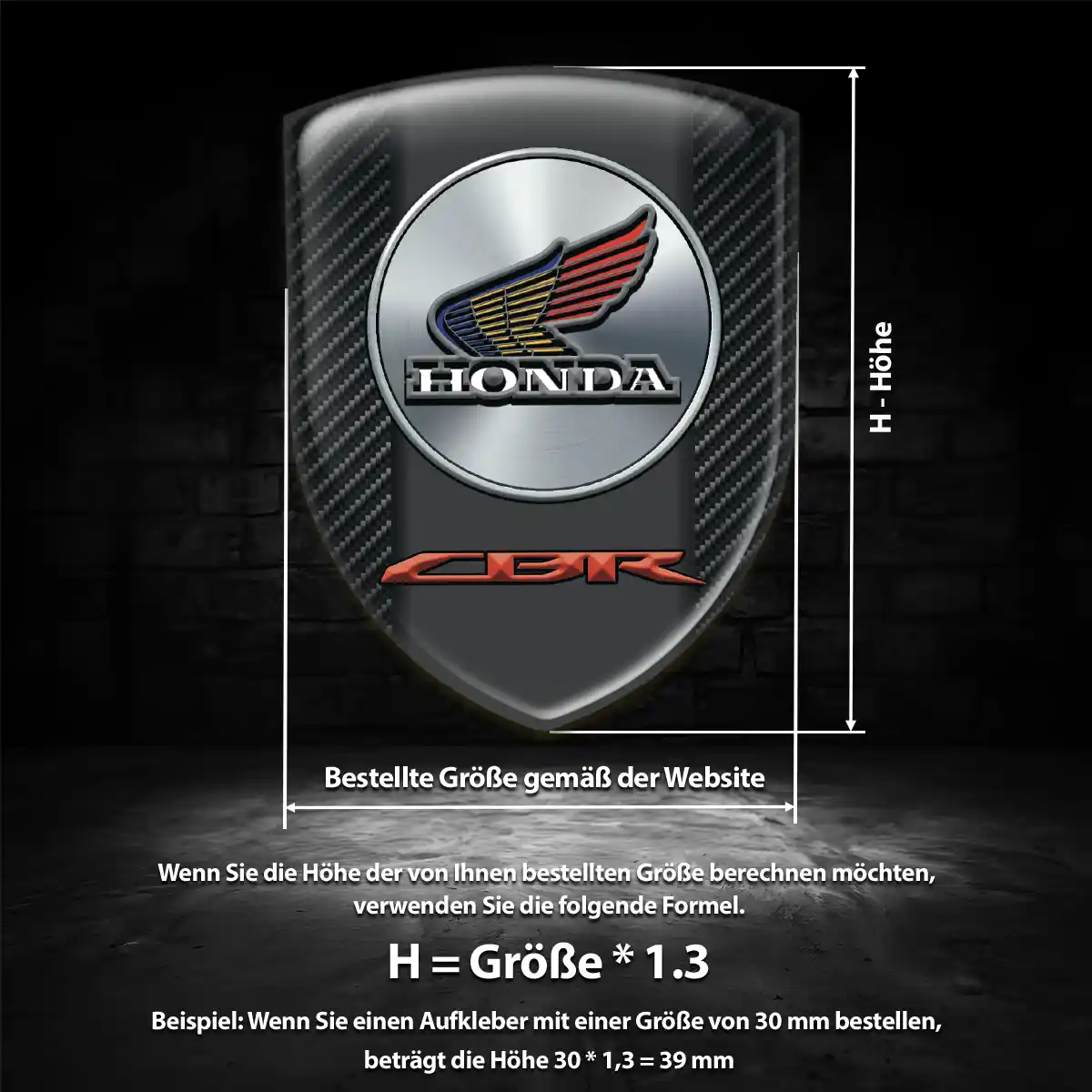 Honda Aufkleber 3D Gel Silikon Auto Luxus-Edition