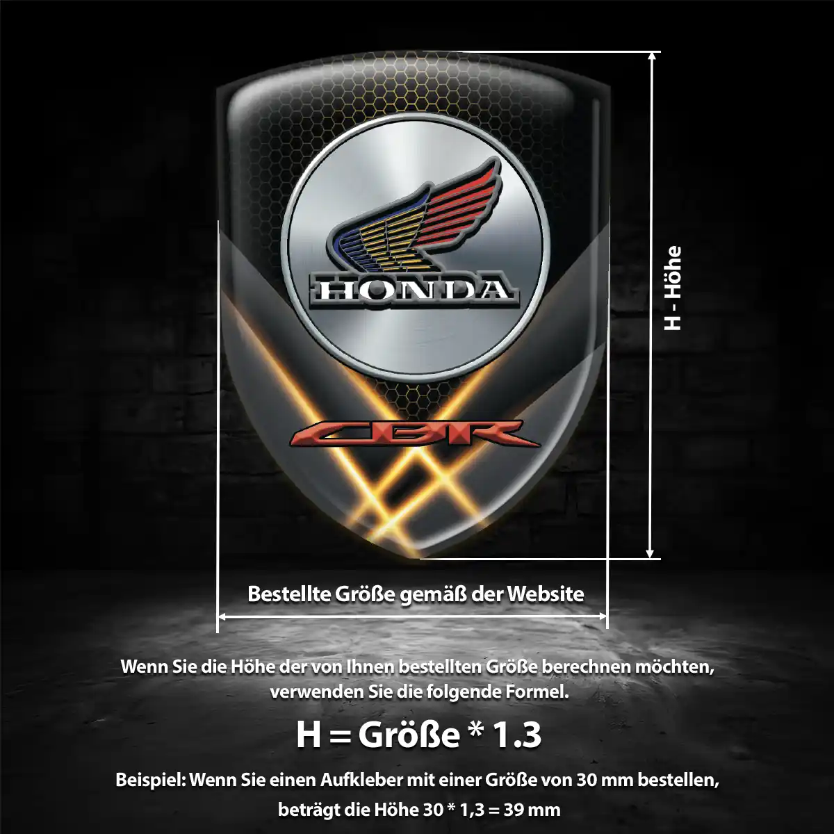 Honda Aufkleber 3D Gel Silikon Auto Stilvolles Design