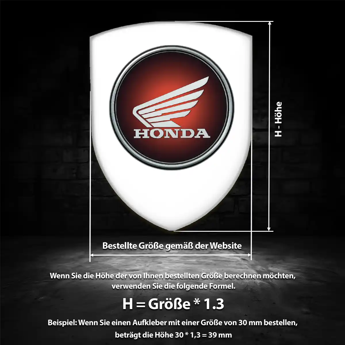 Honda Aufkleber 3D Gel Wappen Auto Hohe Qualität