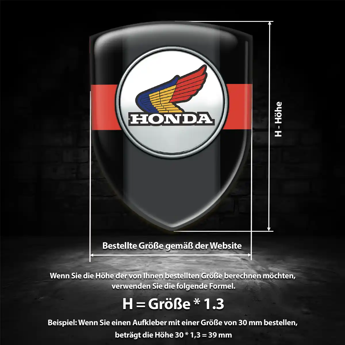 Honda Aufkleber 3D Gel Wappen Auto Luxus-Edition