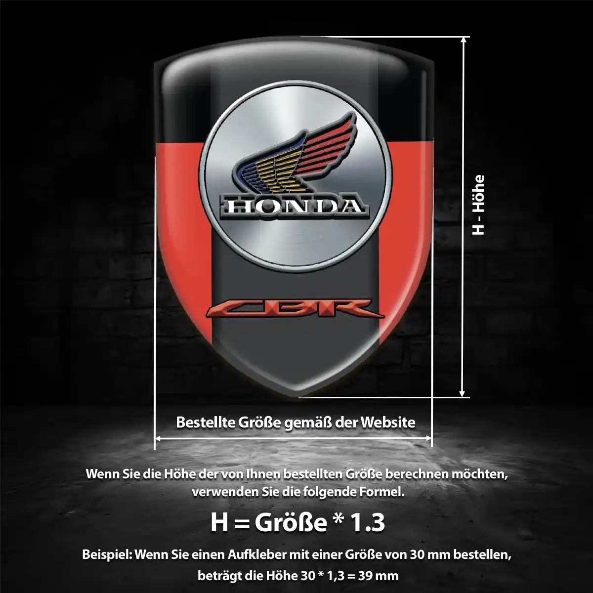 Honda Aufkleber 3D Gel Wappen Auto Modernes Design