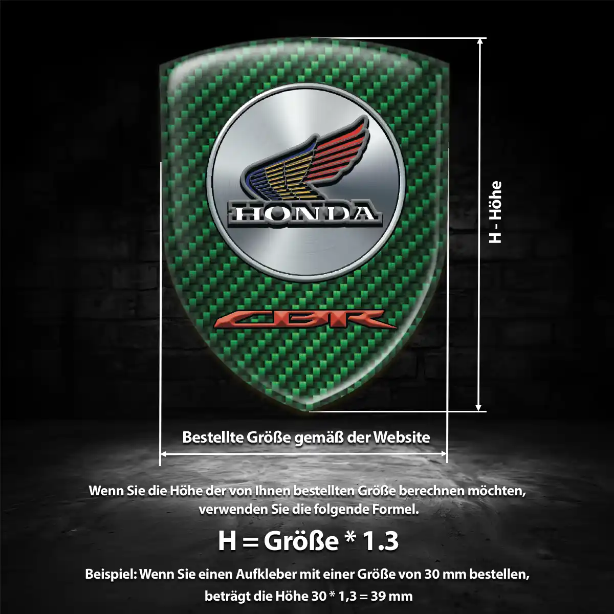 Honda Aufkleber 3D Gel Wappen Hohe Qualität
