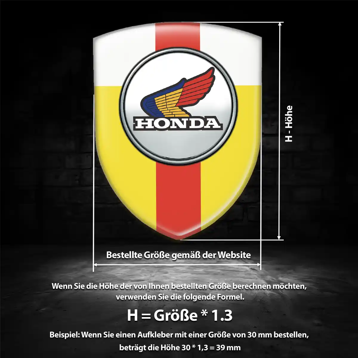 Honda Aufkleber Anspruchsvolles Design