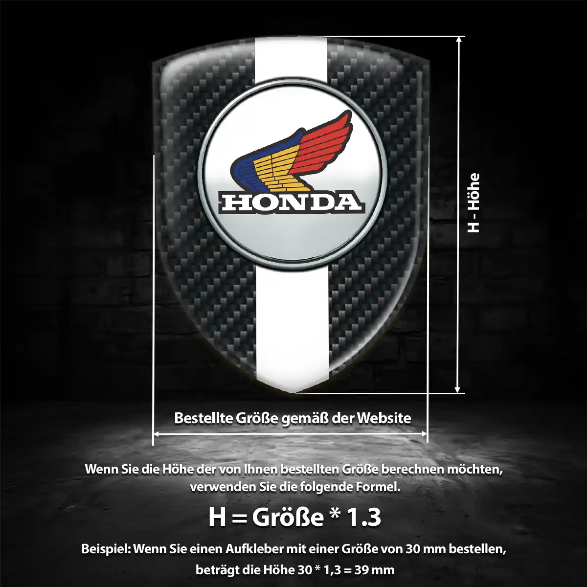 Honda Aufkleber Ausdrucksstarkes Design