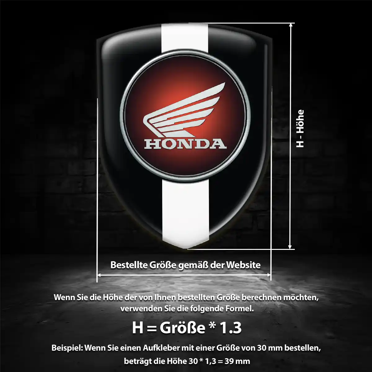Honda Aufkleber Auto Edles Design