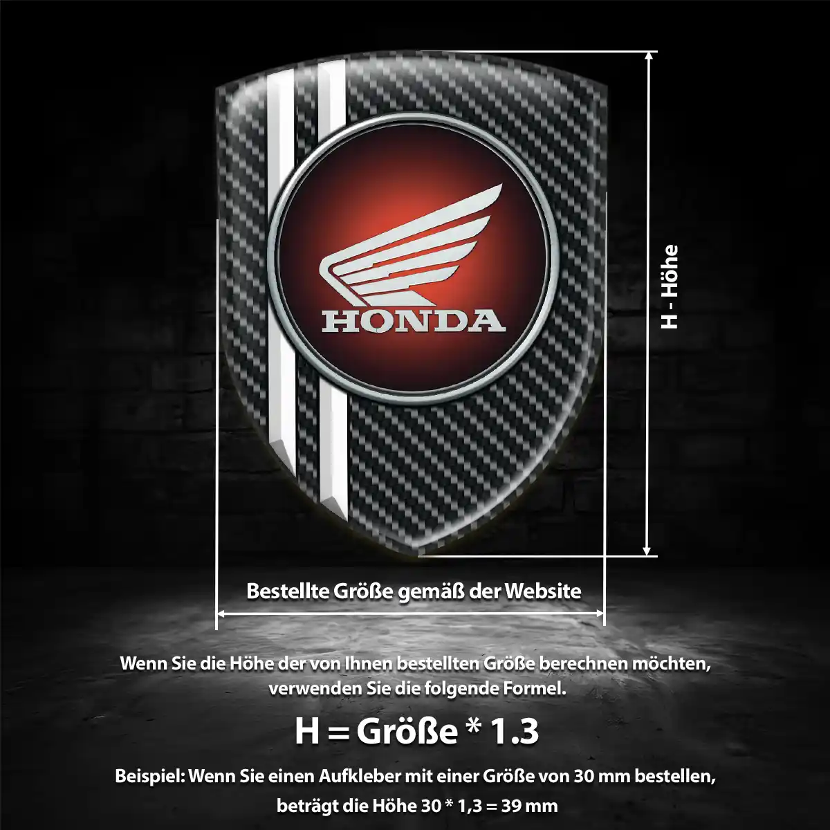 Honda Aufkleber Auto Hochwertiges Harz
