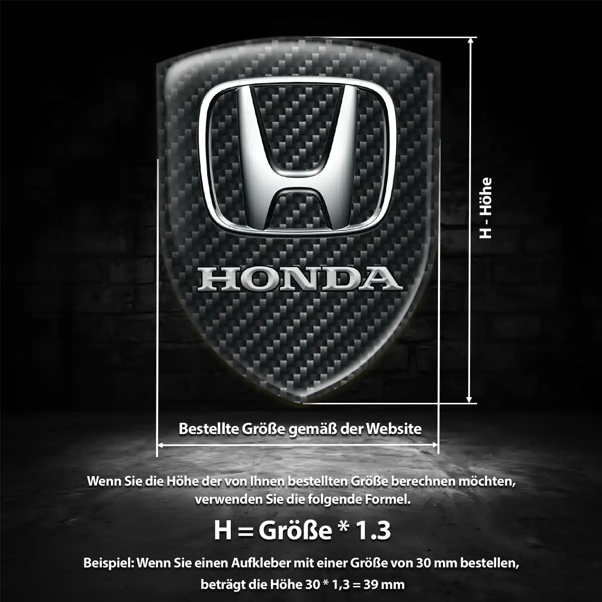 Honda Aufkleber Auto Interieurdesign