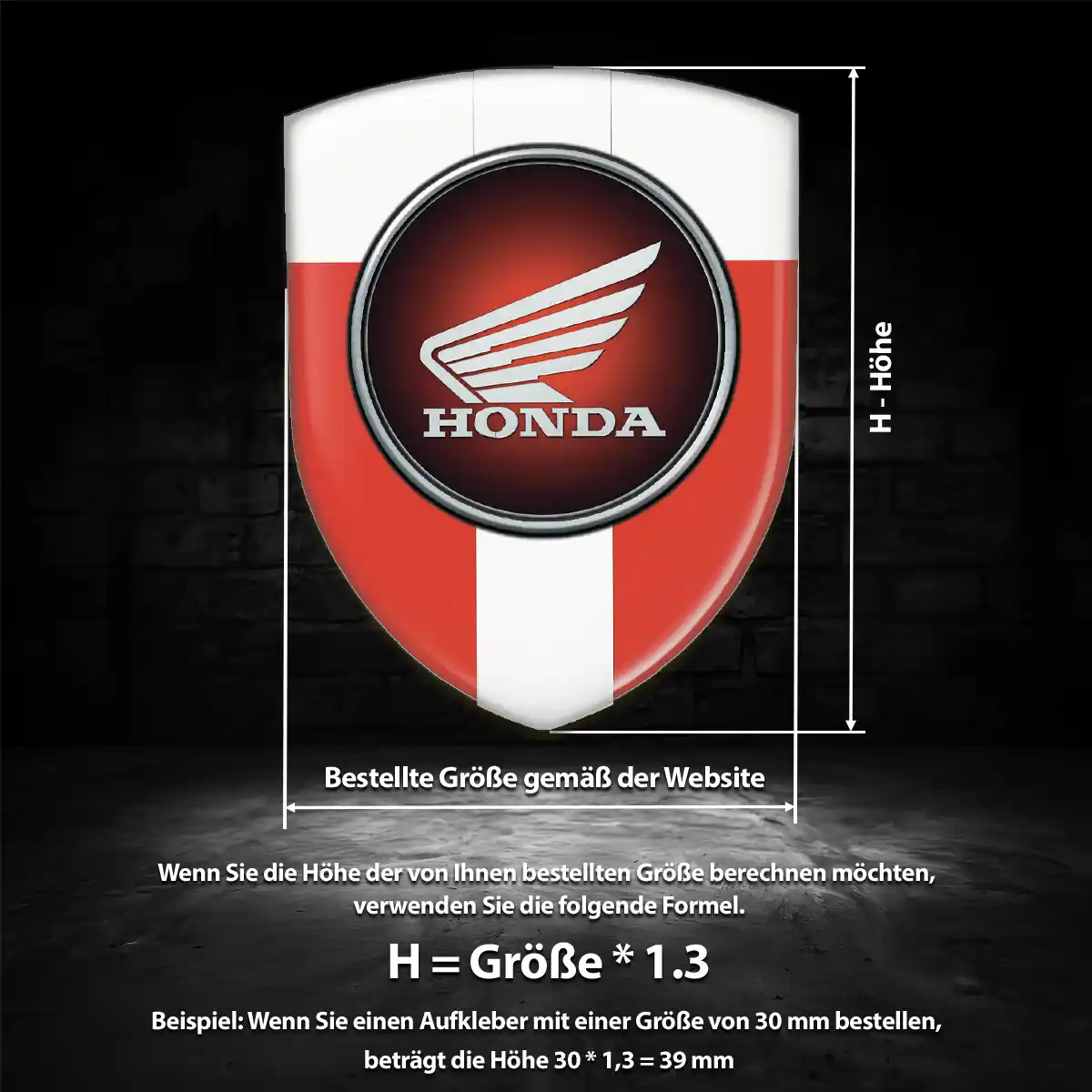 Honda Aufkleber Auto Premium-Edition