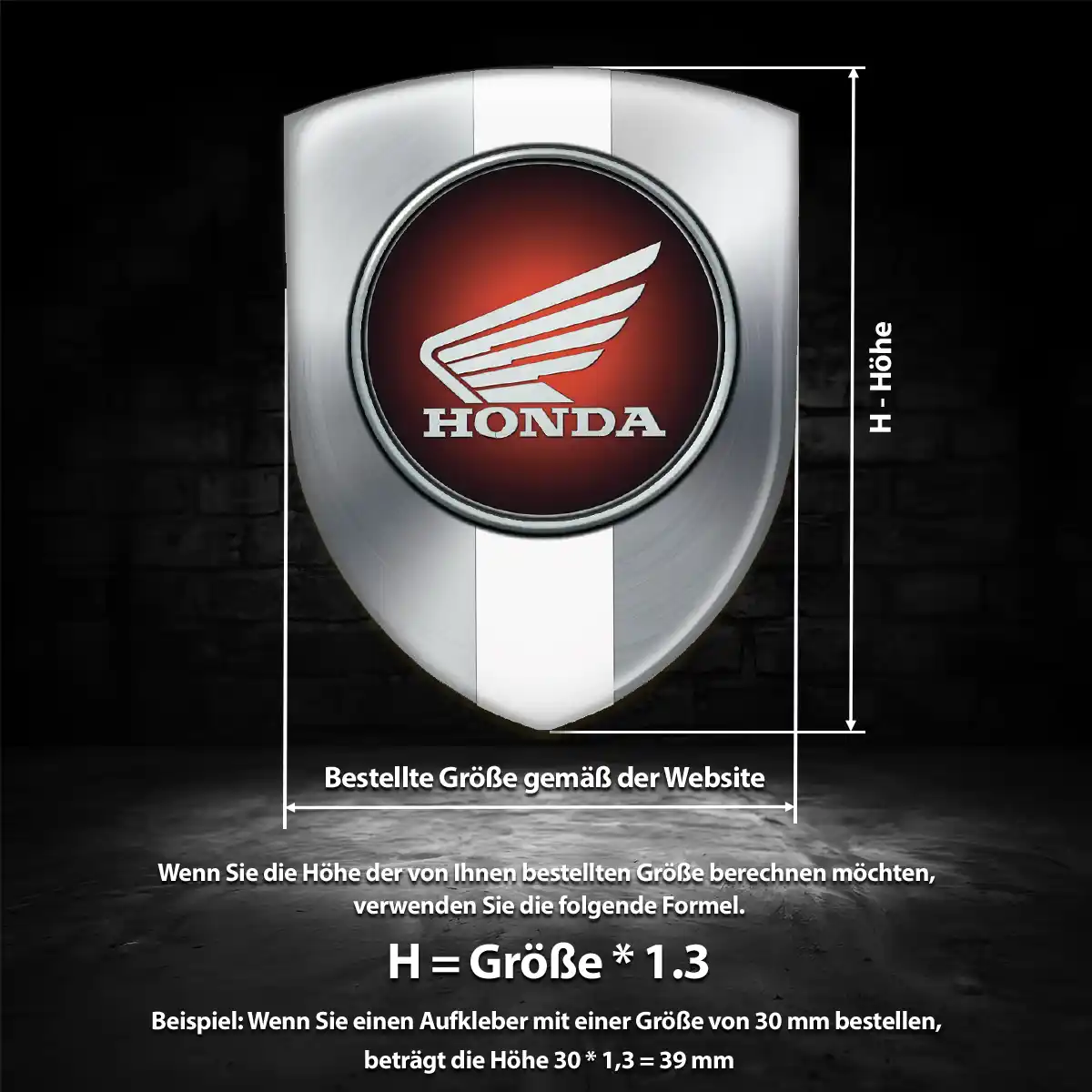 Honda Aufkleber Edles Design