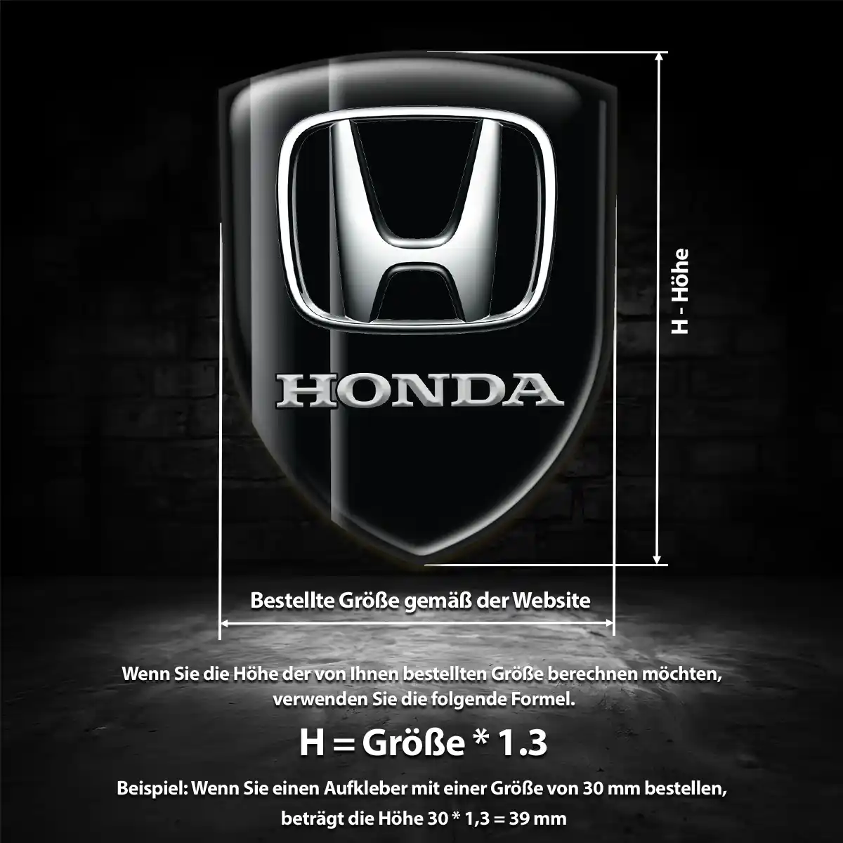 Honda Aufkleber Elegantes Design