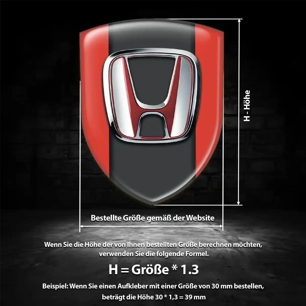 Honda Aufkleber Emblem Anspruchsvolles Design
