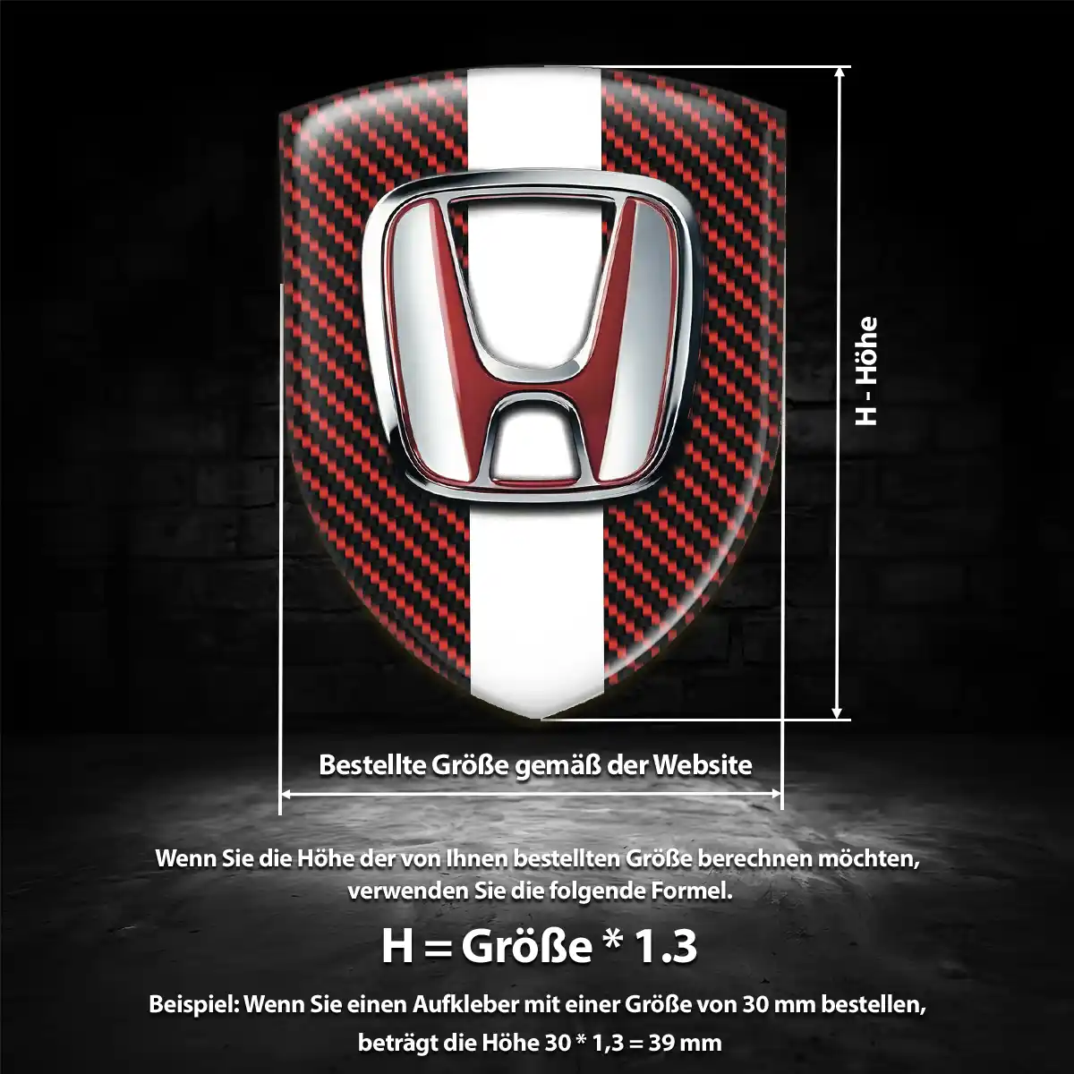Honda Aufkleber Emblem Auto Anspruchsvolles Design