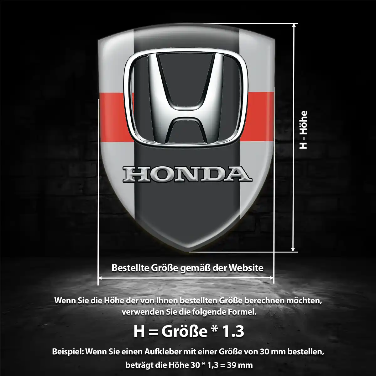 Honda Aufkleber Emblem Auto Edles Design
