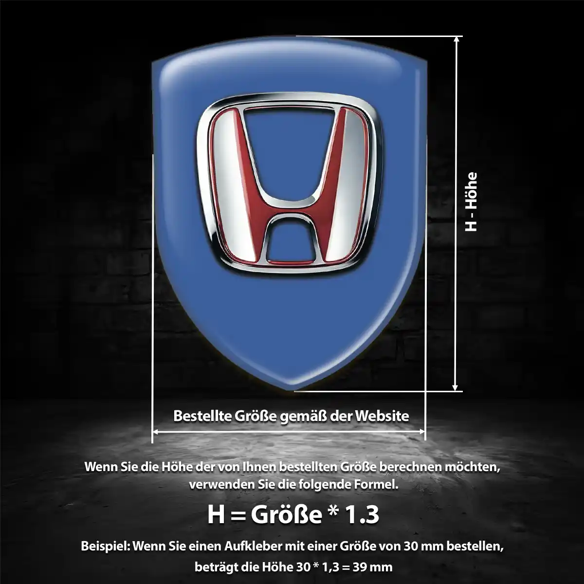 Honda Aufkleber Emblem Auto Elegantes Design