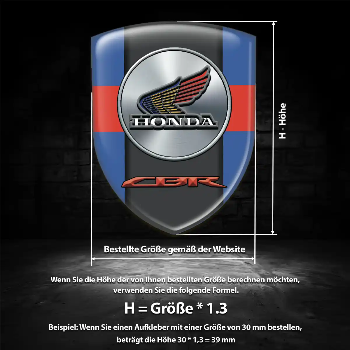 Honda Aufkleber Emblem Auto Hochwertiges Harz