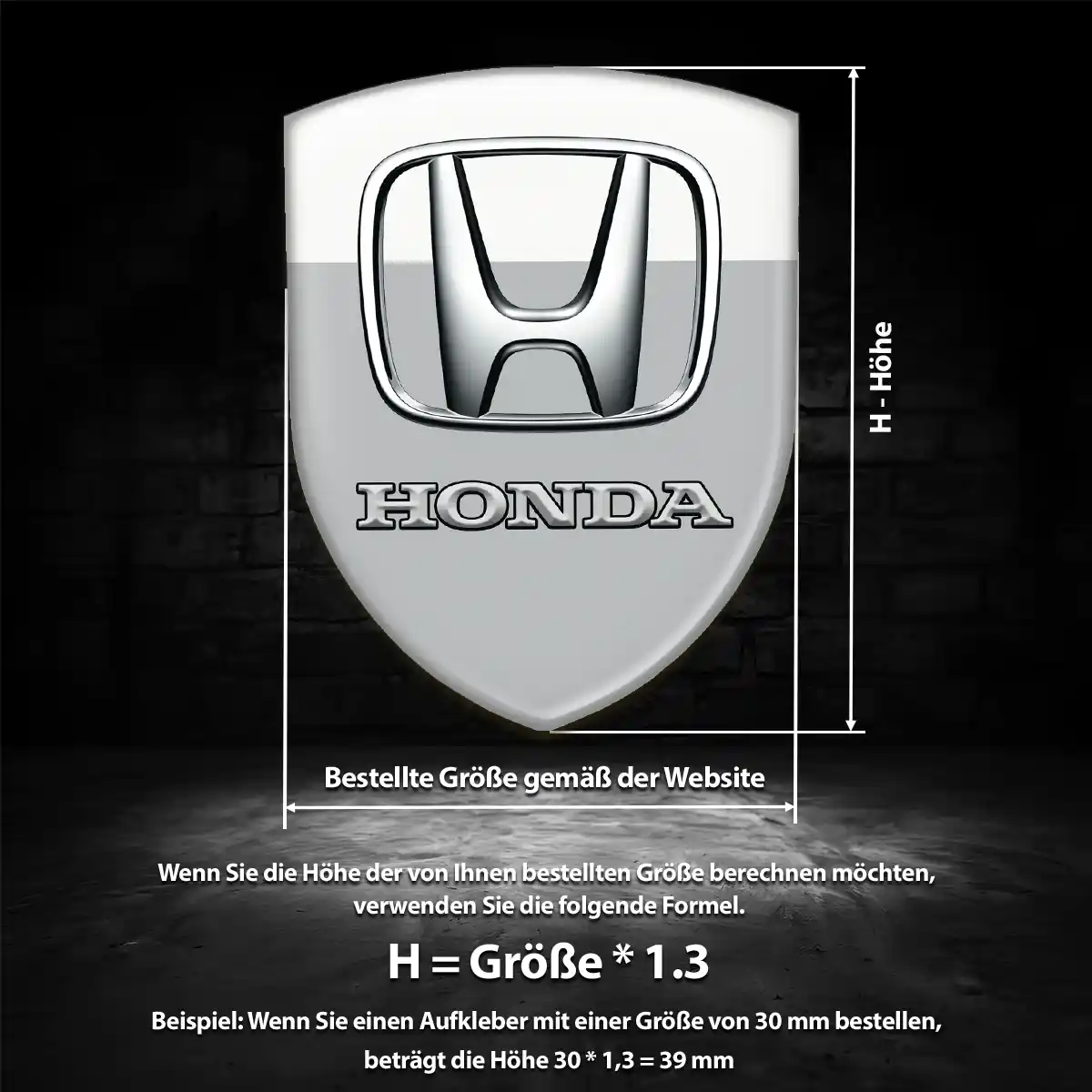 Honda Aufkleber Emblem Auto Interieurdesign
