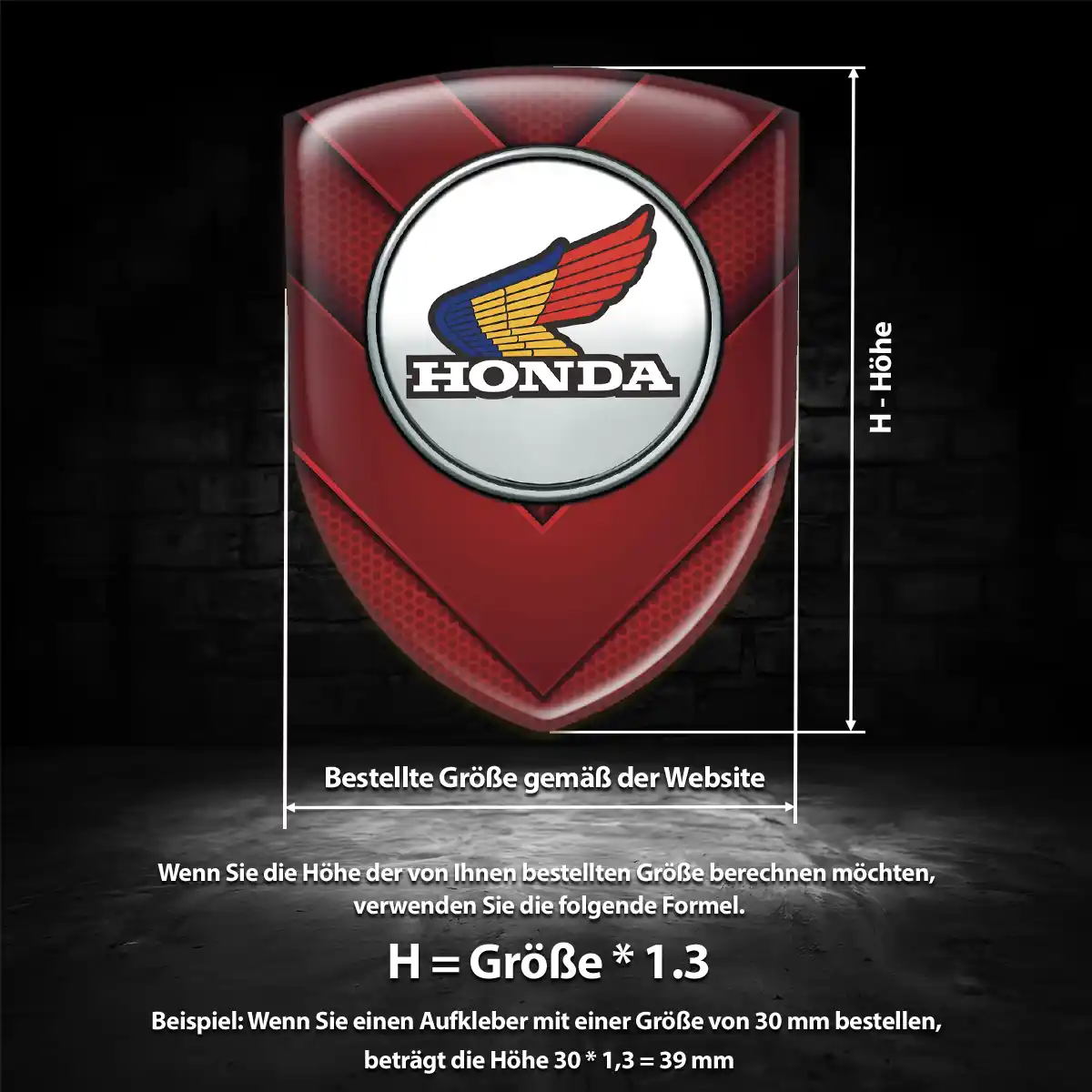 Honda Aufkleber Emblem Auto Limitierte Auflage