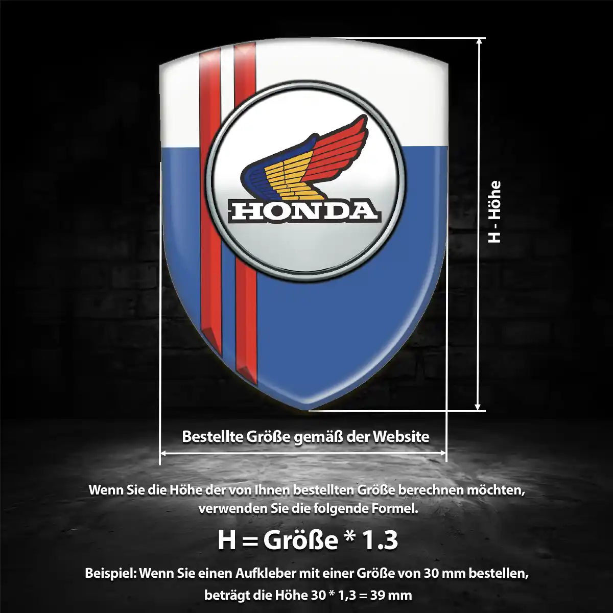 Honda Aufkleber Emblem Auto Premium-Edition