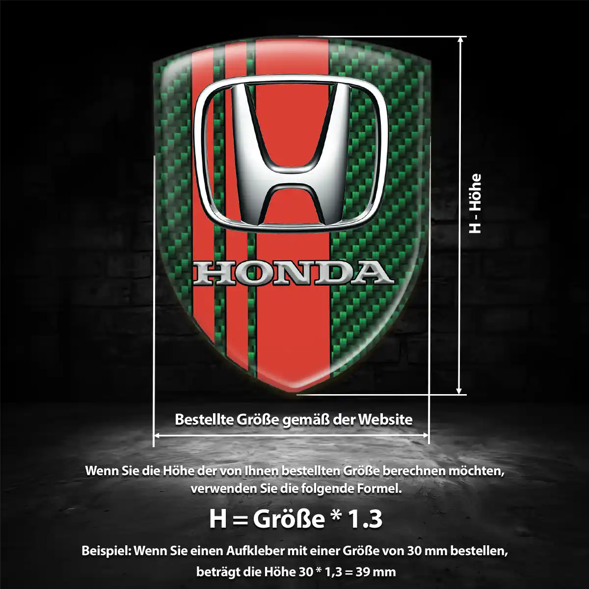 Honda Aufkleber Emblem Auto Premiumqualität